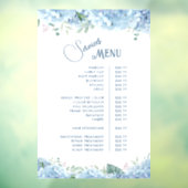 Blue Hydrangea Services Menu ウィンドウサイン (シート3)