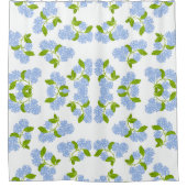 Blue Hydrangea Shower Curtain シャワーカーテン (正面)