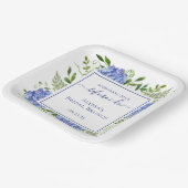 Blue Hydrangea Something Blue Before I Do ペーパープレート (傾斜あり)
