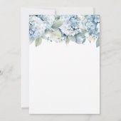 Blue Hydrangea Something Blue Bridal Shower Invite 招待状 (裏面)