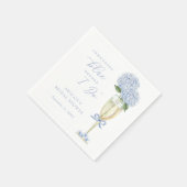 Blue Hydrangea Something Blue Personalized スタンダードカクテルナプキン (角)