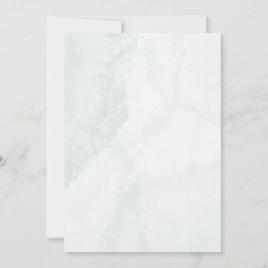  Blue Hydrangea String Lights Bridal Shower 招待状 (裏面)