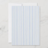 Blue Hydrangea Stripes Bridal Shower Invitation 招待状 (裏面)