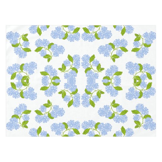 Blue Hydrangea Tablecloth テーブルクロス (正面(横))