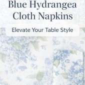 Blue Hydrangea Tea Towel Coastal Cottage Gift キッチンタオル