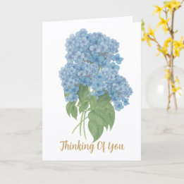 Blue Hydrangea Thinking of You Card カード