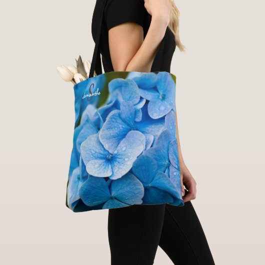 Blue Hydrangea Tote bag トートバッグ (クローズアップ)