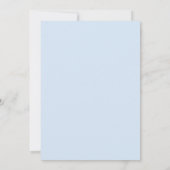 Blue Hydrangea Vintage Frame Bridal Shower  招待状 (裏面)