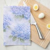 Blue Hydrangea Watercolor Coastal Kitchen Towel キッチンタオル (四つ折り)