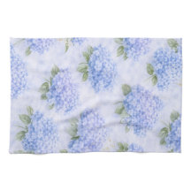 Blue Hydrangea Watercolor Coastal Kitchen Towel