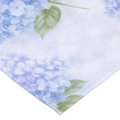 Blue Hydrangea Watercolor Coastal Table Runner ショートテーブルランナー (コーナー)