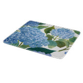 Blue Hydrangea Watercolor Floral Coastal カッティングボード (角)