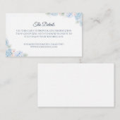 Blue Hydrangea Watercolor Floral Enclosure Card エンクロージャーカード (正面/裏面)
