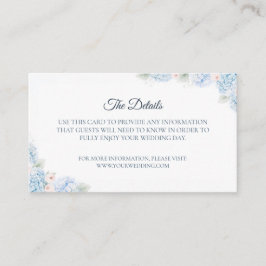 Blue Hydrangea Watercolor Floral Enclosure Card エンクロージャーカード