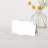 Blue Hydrangea Watercolor Floral Place Card プレイスカード (裏面)