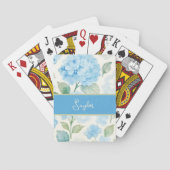 Blue Hydrangea Watercolor Name トランプ (裏面)