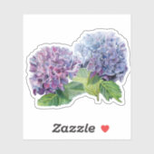 Blue Hydrangea Watercolor Sticker シール (シート)
