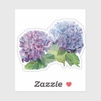 Blue Hydrangea Watercolor Sticker シール