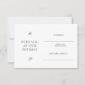 Blue Hydrangea Watercolour RSVP Card with Envelope (正面)