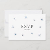 Blue Hydrangea Watercolour RSVP Card with Envelope (裏面)