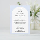 Blue Hydrangea Wedding Invite Menu Choice Card エンクロージャーカード (スタンド正面)