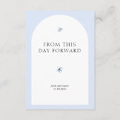 Blue Hydrangea Wedding Invite Menu Choice Card エンクロージャーカード (裏面)