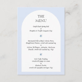 Blue Hydrangea Wedding Invite Menu Choice Card エンクロージャーカード