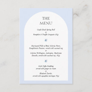 Blue Hydrangea Wedding Invite Menu Choice Card エンクロージャーカード