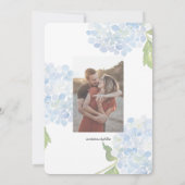Blue Hydrangea Wedding Save The Date セーブザデート (裏面)