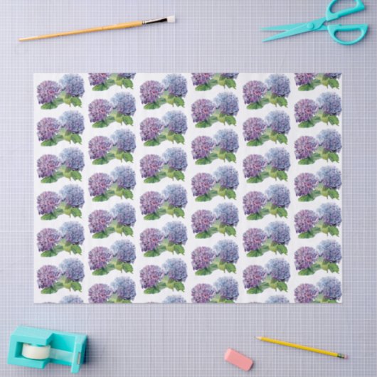 Blue Hydrangeas 薄葉紙 (クラフト)