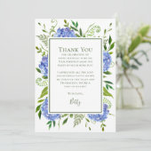 Blue Hydrangeas 100th Birthday  サンキューカード (スタンド正面)