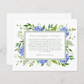 Blue Hydrangeas 80th誕生日・カード・リクエスト (正面/裏面)