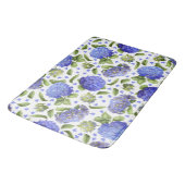 Blue Hydrangeas All Over Floral Pattern バスマット (アングル)