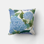 Blue Hydrangeas | Beautiful Floral Bush クッション (裏面)
