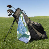 Blue Hydrangeas | Beautiful Floral Bush ゴルフタオル (グリーン)