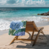 Blue Hydrangeas | Beautiful Floral Bush ビーチタオル