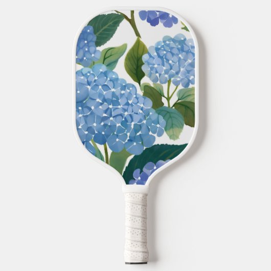 Blue Hydrangeas | Beautiful Floral Bush ピックルボールラケット (正面)