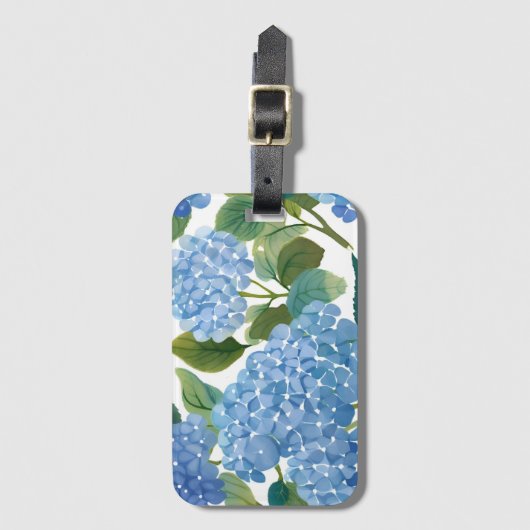 Blue Hydrangeas | Beautiful Floral Bush ラゲッジタグ (正面縦)