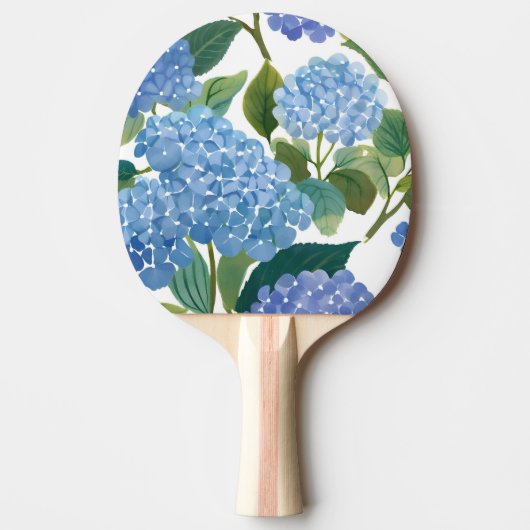 Blue Hydrangeas | Beautiful Floral Bush 卓球ラケット (正面)