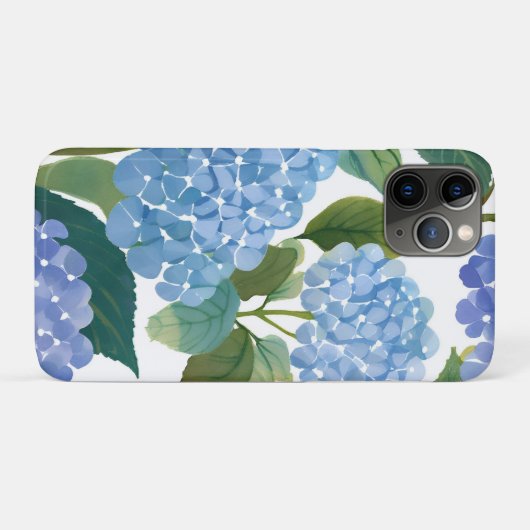 Blue Hydrangeas | Beautiful Floral Bush Case-Mate iPhoneケース (裏面(横))