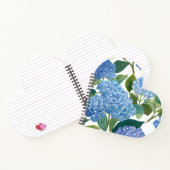 Blue Hydrangeas | Beautiful Floral Bush Heart ノートブック (内部)