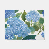 Blue Hydrangeas | Beautiful Floral Garden ドアマット (正面)
