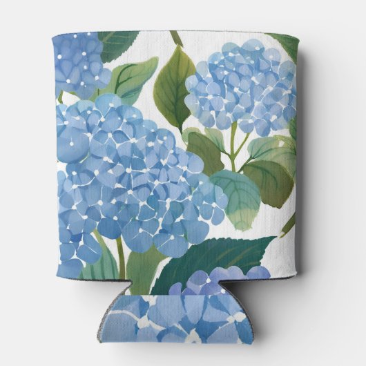 Blue Hydrangeas | Beautiful Floral Garden 缶クーラー (裏面)