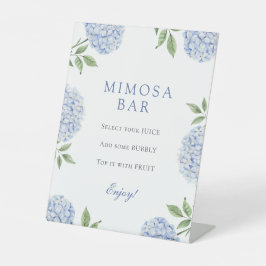 Blue Hydrangeas Classic Border Mimosa Bar 台座サイン