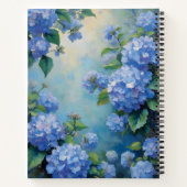 Blue Hydrangeas Floral Spiral-bound Journal Spring ノートブック (裏面)