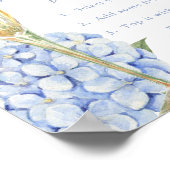 Blue Hydrangeas & Gold Glass Mimosa Bar ポスター (角)