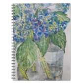 Blue Hydrangeas in Water spiral notebook ノートブック (正面)