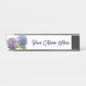 Blue Hydrangeas Personalized Nameplate デスクネームプレート (正面)