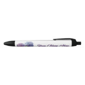Blue Hydrangeas Personalized Pen 黒ボールペン (トップ)