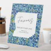 Blue Hydrangeas Wedding Favors Please Take One 台座サイン (インサイチュ)